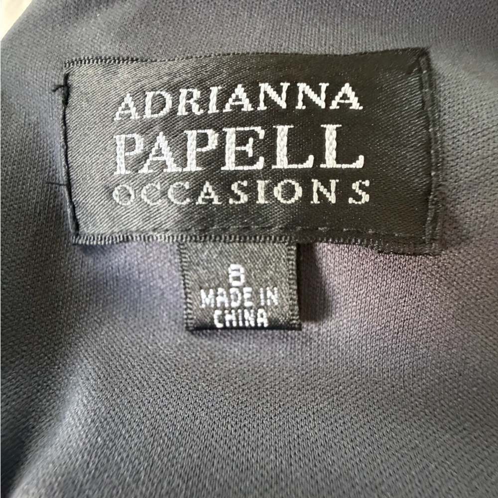 Adrianna Papell Charcoal Tiered Chiffon dress size 8 NWOT - Picture 5 of 5